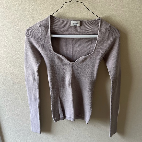 Aritzia Wilfred Sweater Long Sleeve Top - Mauve color, size XS - Picture 1 of 2